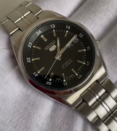 精工男士五珠插片式钢带，劳日志同款， SE...