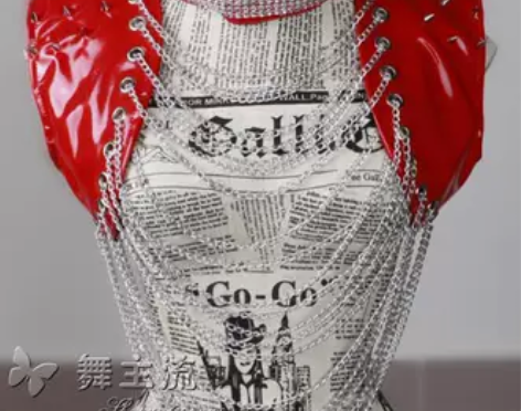 欧美新款男女歌手ds演出服朋克舞台装柳钉链...