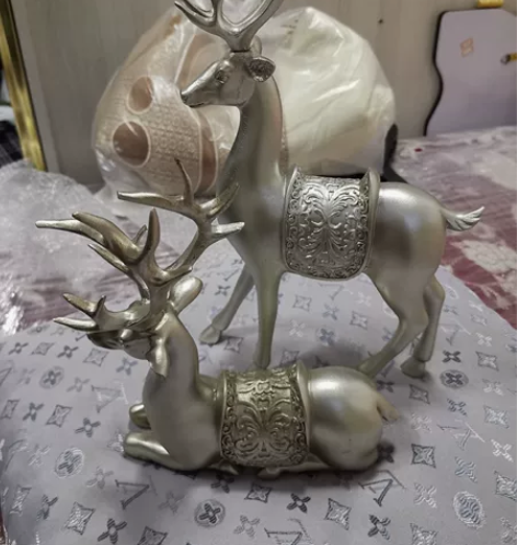 小鹿摆件，18一对，鹿鹿发，第四张图片有尺...