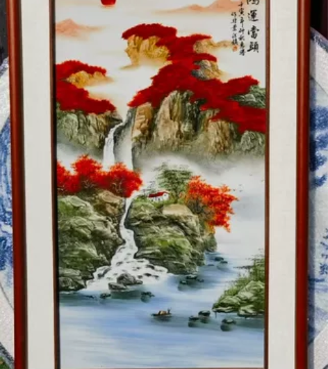 鸿运当头瓷板画，江西省高级工艺美术师周惠胜...