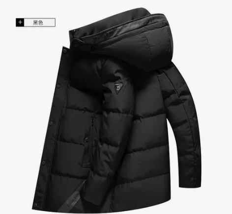 雅鹿冬季新款羽绒服男中长款90白鸭绒加厚时...