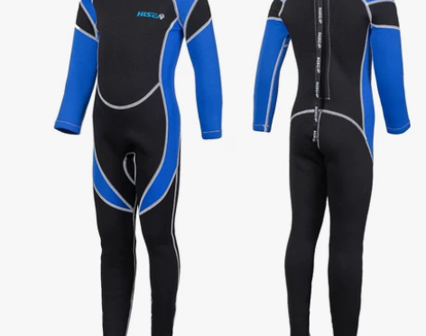 儿童潜水服女男长袖连体游泳衣拉链湿衣保暖服...