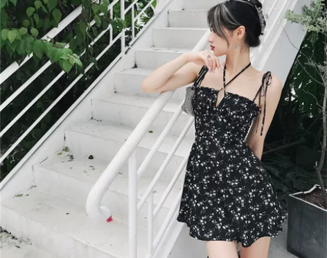 VOCK原创 茉莉仲夏夜 两穿法式浪漫吊带...