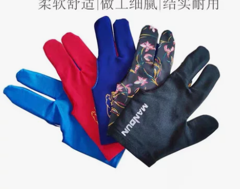 三指蓝色柔软吸汗透气专业台球手套60￥30...