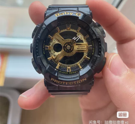 卡西欧baby-g小表盘黑金，哈西自提，表...
