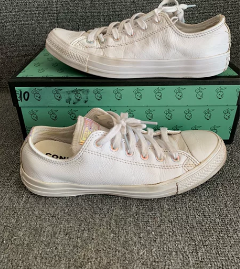 闲置正品匡威女鞋39码真皮材质，一圈有点如...