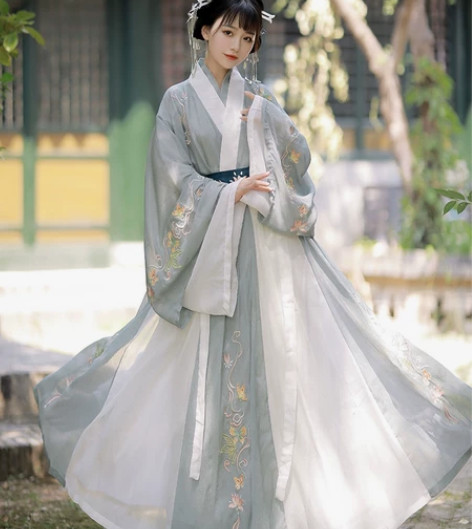 尚等原创汉服女【蝶意】晋制齐腰交领魏晋风刺...