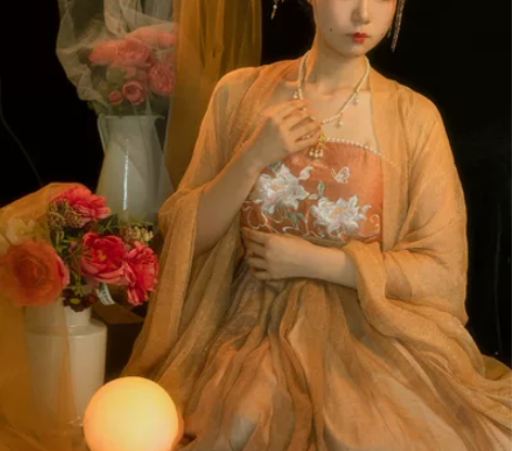 ［仙楚姬］唐风诃子裙 外大袖全新带吊牌，内...