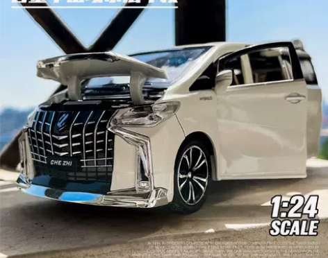 丰田埃尔法大号汽车模型商务车合金收藏摆件