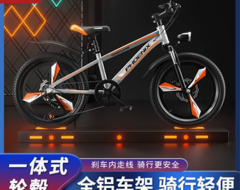 凤凰儿童铝合金山地自行车男女孩8-15岁小...