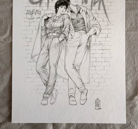 永远的城市猎人 手绘原稿 原画 【画材】2...