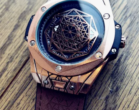 欧美风时尚潮流男士防水手表学生表男大表盘真...