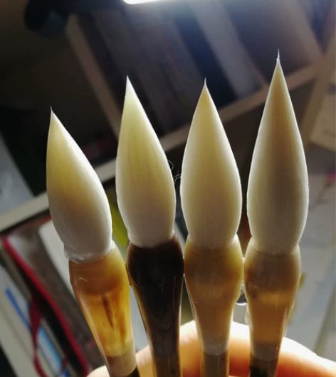 纯动物毛笔与有添加尼龙毛笔的区别和特点 说...