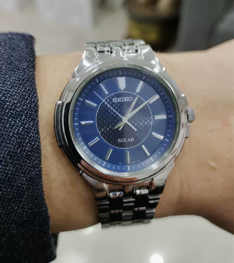 SEIKO 精工光动能手表  气质蓝盘，走...