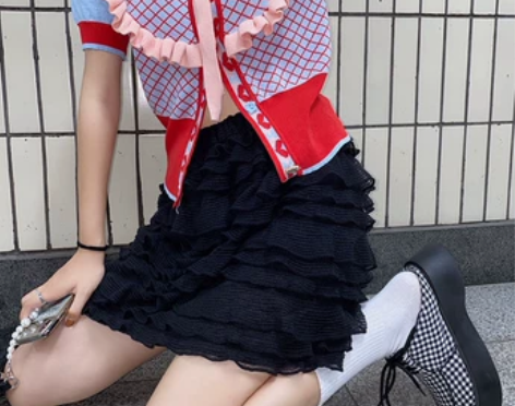 花田橱窗白色蕾丝蛋糕裙女夏2021新款甜美...