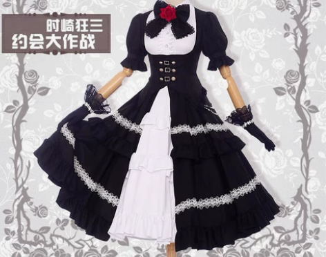 初兽猫 约会大作战时崎狂三cosplay服...