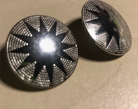 vintage孤品 十二芒星圆片耳钉耳环 ...