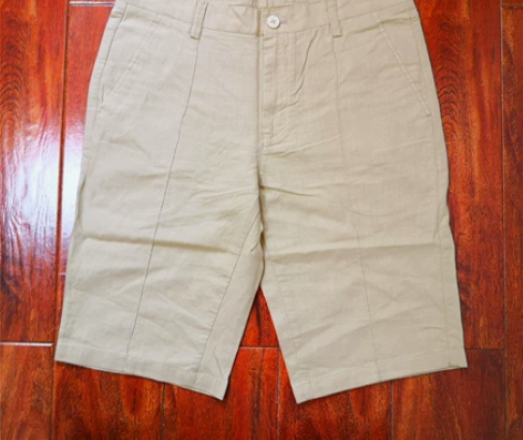 镇店之宝！品牌撤柜男夏季休闲中裤棉麻五分短...