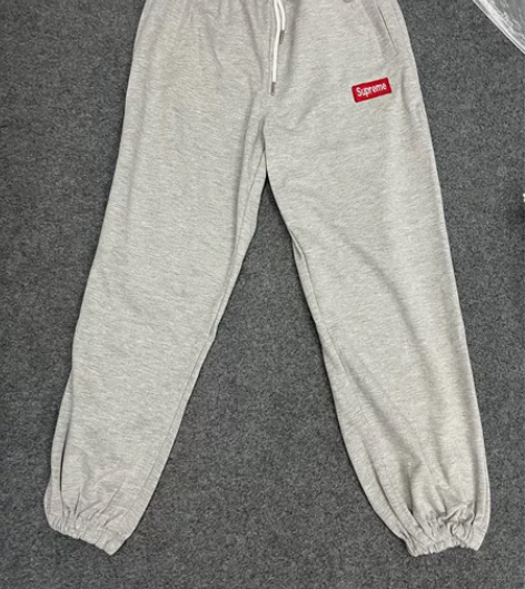 Supreme秋冬季裤子卫裤男束脚宽松直筒...
