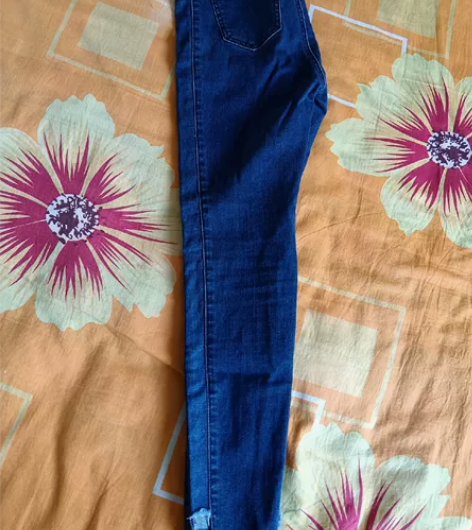 IM ONE 女青少年春秋款牛仔裤深色拼接...