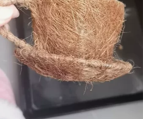 外贸手工草编咖啡杯茶杯款式(小号)花篮 花...