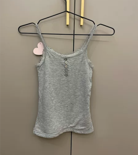 韩网代购 秋冬蕾丝拉绒内里柔软修身吊带背心...