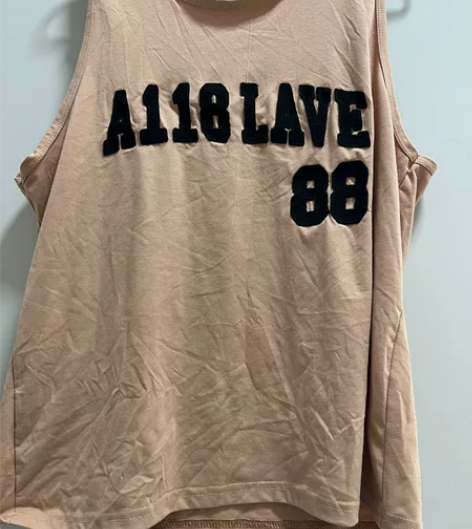 美式复古t恤女夏季2022设计感小众无袖背...