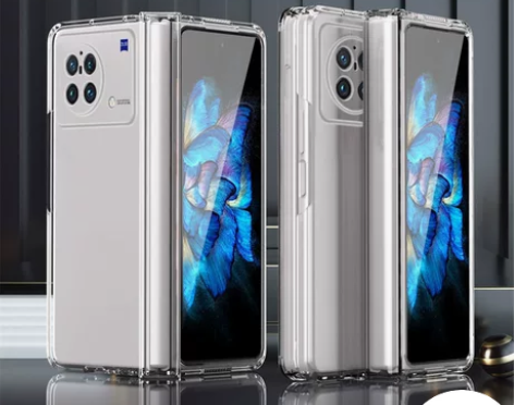 适用vivoxfold手机壳透明铰链全包防...