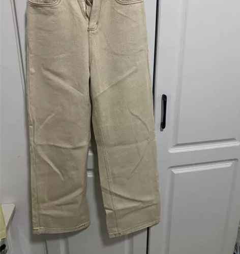 米色阔腿裤 s码 长胖了穿不了了 闲置物品...