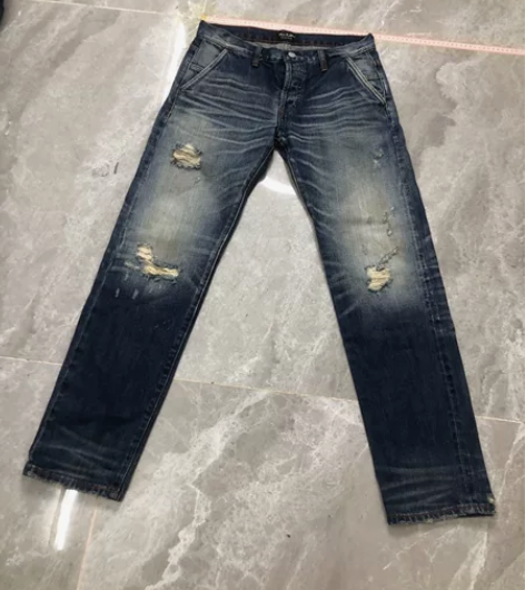香港品牌bubble：破洞复古牛仔，腰围2...