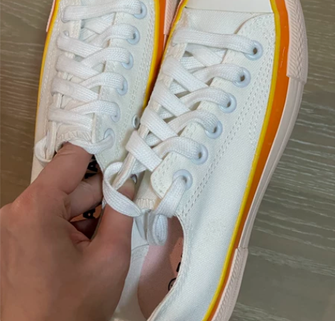 渐变彩虹底帆布鞋 36码 码数买错了 全新...