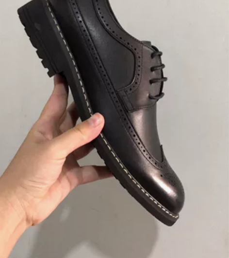 全新布洛克皮鞋商务休闲鞋男款 牛皮橡胶底 ...