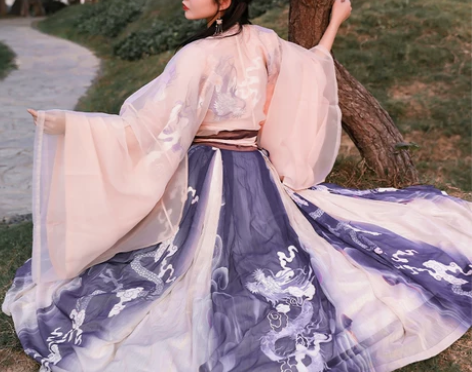 都城南庄汉服景龙葵交领绣花印花齐腰襦裙汉服...