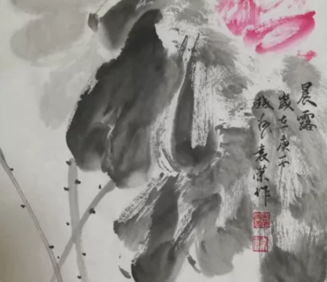 水墨画 国画花鸟画，国画荷花。笔墨之下，意...