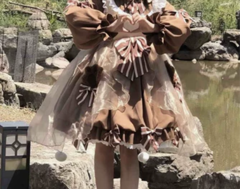 泡泡熊原创设计 小甜熊花苞裙Op 全款预约...