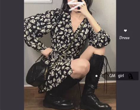 裙子春款女装2021年新款潮法式小碎花裙日...