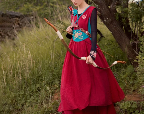 民族风裙 民族风长裙花制作 皇城司系列 半...