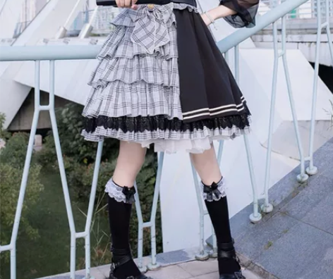 原创正版lolita洋装甜辣jsk打歌服暗...