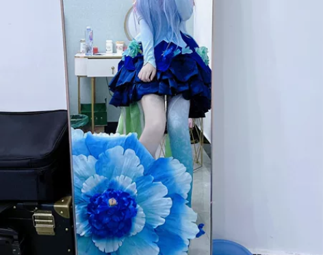 王者荣耀 公孙离 花间舞 cos 拍照穿过...