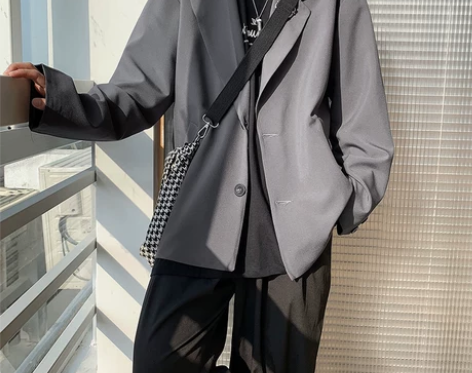 休闲西装外套男宽松网红韩版潮流dk制服学院...