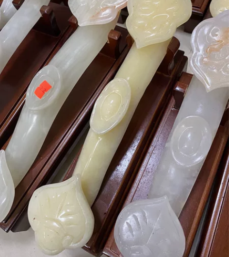 玉如意玉石摆件 原石玉雕玄关风水装饰 家具...