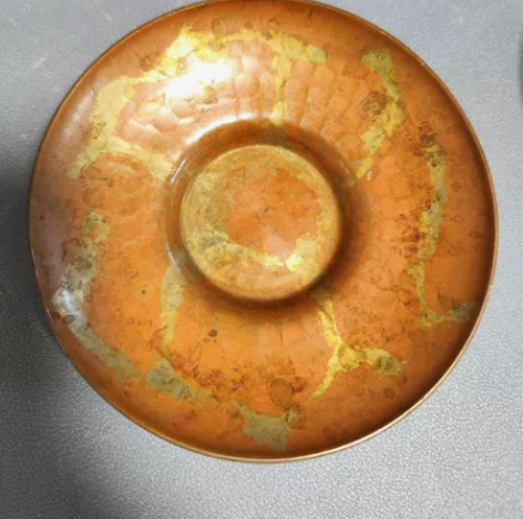 日本回流 山川堂 鎏金 手打铜茶托 杯托 ...