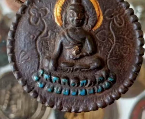 老物件，寒铁鎏金工艺，纯铜，结缘价188文...