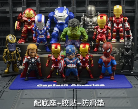 钢铁侠美国队长 Q版复仇者联盟手办模型蛋糕...