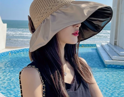 Cailin Kelin日系夏天防晒帽女遮...