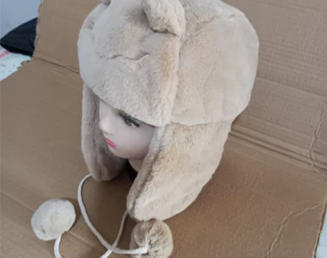 女士毛绒绒雷锋帽可爱好看保暖棉帽子大人孩子...