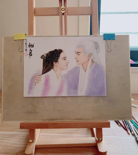 急出一批榉木台式画架儿童油画架美术生画架初...