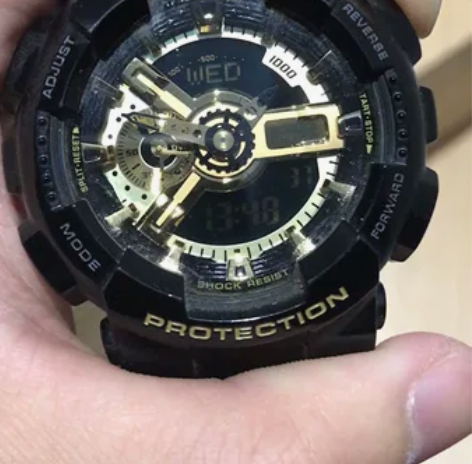 卡西欧G-shock 黑金 GA110 无...
