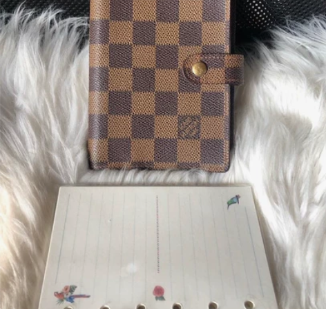 lv棕格棋盘格手帐手账记事本笔记本护照夹卡...
