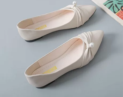 2021年春季新款百搭淑女平底单鞋女软底百...